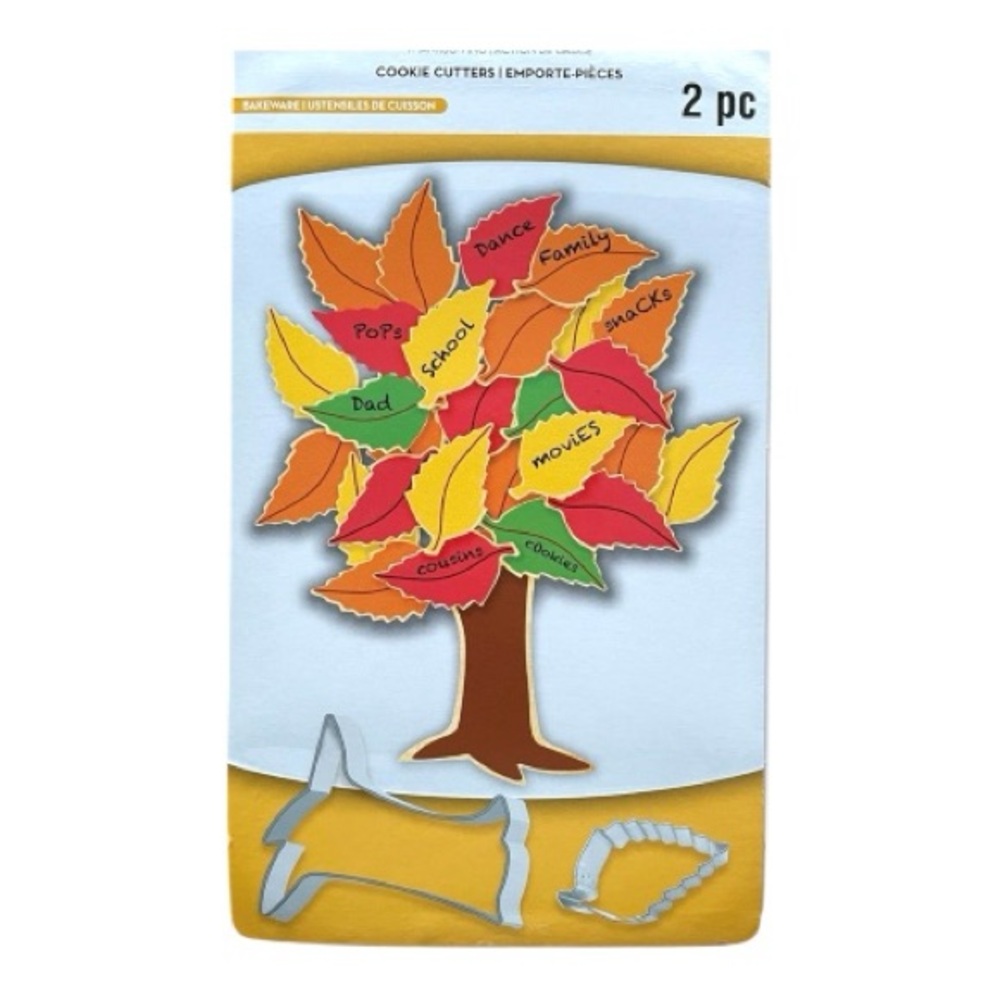 Thanksgiving Fall Tree Leaves Cookie Cutters Bakeware
